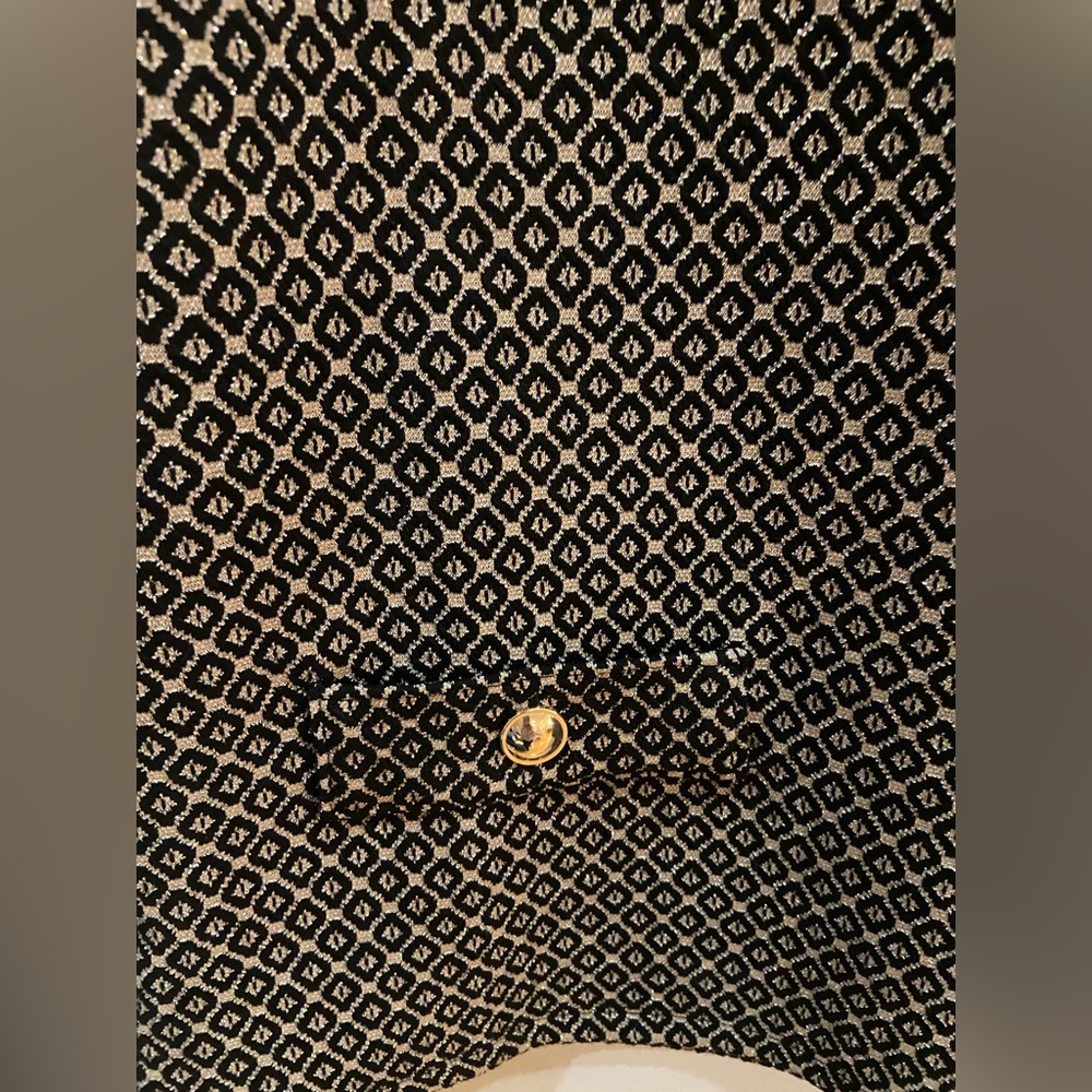 Ann Taylor Metallic Geo Jacquard Top - Picture 4 of 7